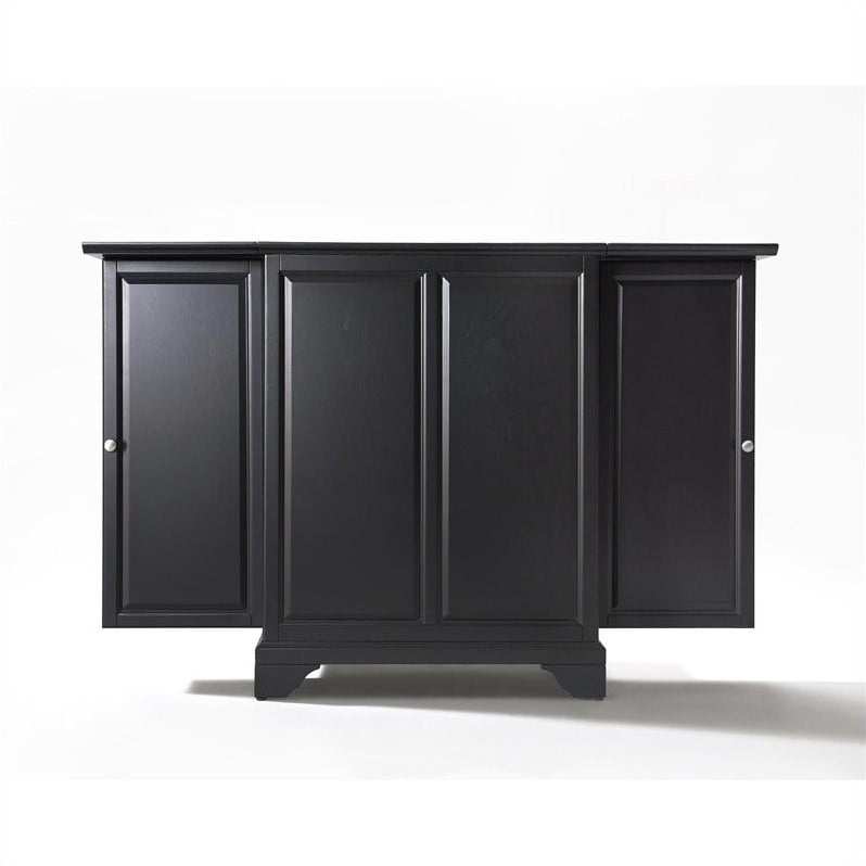 Crosley Furniture Lafayette Expandable Home Bar Cabinet In Black Finish