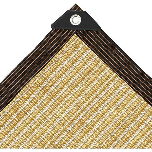 Garden Shade Cloth, 3 x 6 FT Shade Mesh Tarp with Grommets, Outdoor Sunblock Shade Cloth Cover for Plants, Greenhouse, Patio, Chicken Coop, Tomatoes Sun Shade Net（Beige）