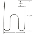 thumbnail image 4 of W10201551, Broil Element fits Roper, Kenmore, Whirlpool, 4 of 5
