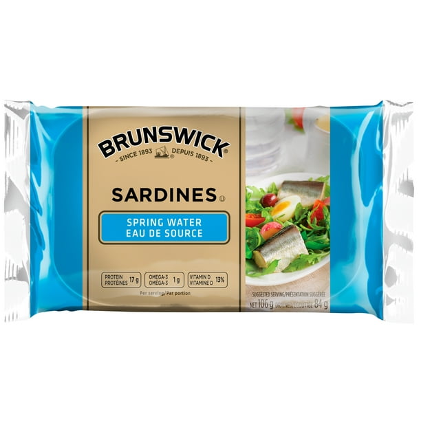 Sardines Brunswick dans l'eau de source 106 g