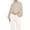 Khaki, variant on Light Bomber Jacket Women Full Zip Long Sleeve Jacket Pleated Bell Sleeve Casual Fashion Outerwear