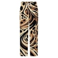 thumbnail image 5 of Abstract Swirling Leopard Print Pattern Winter Female Pants Flannel High Waist Women Pants Lady Warm Straight Leg Plush Trousers, 5 of 7