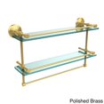 thumbnail image 5 of Monte Carlo Collection Double Glass Gallery Rail Shelf with Towel Bar - Satin Nickel / 22 Inch, 5 of 5