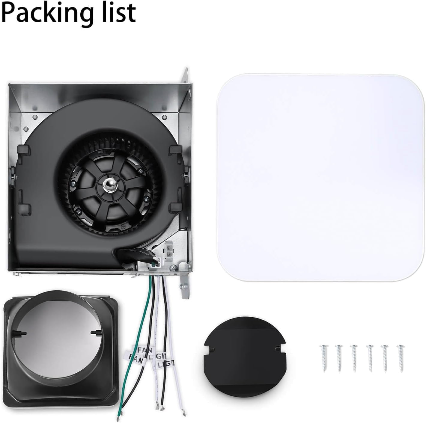 Bathroom Exhaust Fan with Light 110 CFM Quiet with Color Change, 3000K/4000K/5500K 1000LM Household Ventilation Fan Light Combo, Energy Saving Ceiling Mount Bathroom Extractor, Memory Function