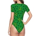 thumbnail image 4 of Daiia St Patrick'S Day5 Women'S Crew Neck Short Sleeve Slim Fit T Shirts Tops Basic Bodysuit Leotard Clothing-Large, 4 of 9