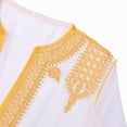 thumbnail image 4 of Hombres Cortos Pantalones Cortos Sólidos Patchwork Bordado Manga Corta Cardigan Vestido para la Fiesta, Casual, Vestido Diario Hombres Vestido Corto, 4 of 7