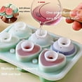 thumbnail image 2 of Nvzi Ice Cube Molds, Silicone Ice Cube Tray,Whiskey Ice Molds,Cocktail Ice Molds,Large Ice Cube Tray,Heart-shaped Diamond Rose Ice Tray Ice Ball easy to Demould to Send Ice Clip(3 Rose+3 Heart), 2 of 3