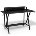 thumbnail image 1 of Gymax Gaming Desk All-In-One Professional Gamer Desk Cup Headphone Holder Power Strip, 1 of 7