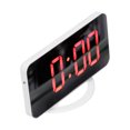 thumbnail image 3 of Despertador, Tamaño Compacto Función De Repetición Brillo Ajustable Reloj Con Espejo LED Para El Hogar Para El Dormitorio Para La Oficina Cergrey Concha Blanca Roja, 3 of 8