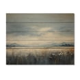 thumbnail image 3 of Designart "Meadow Atmospheric Horizon Painting II" Landscapes Print on Natural Pine Wood, 3 of 5