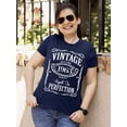 thumbnail image 2 of 60th Birthday VINTAGE 1963 Women's T-shirt, S, Navy, 2 of 3