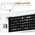 thumbnail image 4 of SAZYY LED Jewelry Cabinet Wall Mounted Door Hanging, Lockable Jewelry Armoire with 47.2'' Full Length Mirror, Foldable Makeup Tray, Lipstick Brush Holders, Jewelry Storage Organizer, 4 of 10