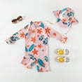 thumbnail image 2 of Mercatoo Toddler Baby Girls Swimsuit UPF 50+ Rash Guard Romper Zipper Swimwear Long Sleeve Bathing Suit with Sun Hat, 2 of 7