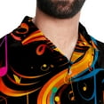 thumbnail image 5 of Note Men's Short Sleeve Hawaiian Shirt Button Down Poplin Beach Casual Printed Unisex Summer Tops, 5 of 6