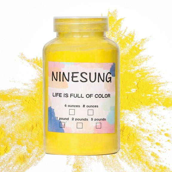 Powder Coating Powder | Powder Coat Perfect for Metal Surfaces | Car Paint | Building Materials | Powder Paint for Steel Structures, Factories, Buildings, Playgrounds, Gardens (Lemon Yellow, 4 oz)