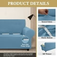 thumbnail image 5 of Sanmadrola Couch Cover Water Resistant Stretch Sofa Slipcover Jacquard Furniture Protector for Kids Pets Dog Cat, Dust Blue, Chair, 5 of 9