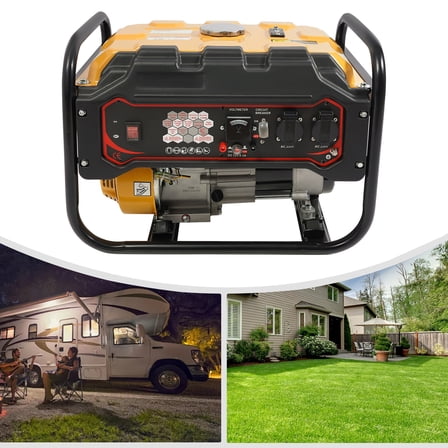 220V 4-Stroke Gasoline Generator Single Cylinder Portable Power Generator 6.5HP for Outdoor Activities
