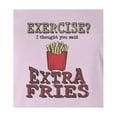 thumbnail image 2 of 9 Crowns Tees I Thought You Said Extra Fries Funny Graphic T-Shirt (Juniors Pink, Small), 2 of 3