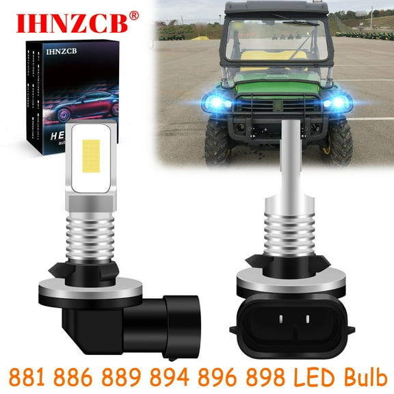 IHNZCB for Jd Deere Gator Hpx615e 815e 625i 825i 825e Axe16948 Tractor / Lawn Mower LED Headlights Bulb 881 886 889 894 896 898 Ice Blue,Y38