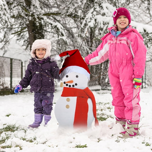 Complete Snowman Kit with Hat, Scarf, Pipe & Buttons for Outdoor Winter Fun