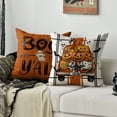 thumbnail image 5 of Sm:)e Boo Spooky Ghost Pumpkin Car Halloween Pillow Covers 18x18 Inch Set of 2, Cushion Covers for Sofa Home Decor, 5 of 8