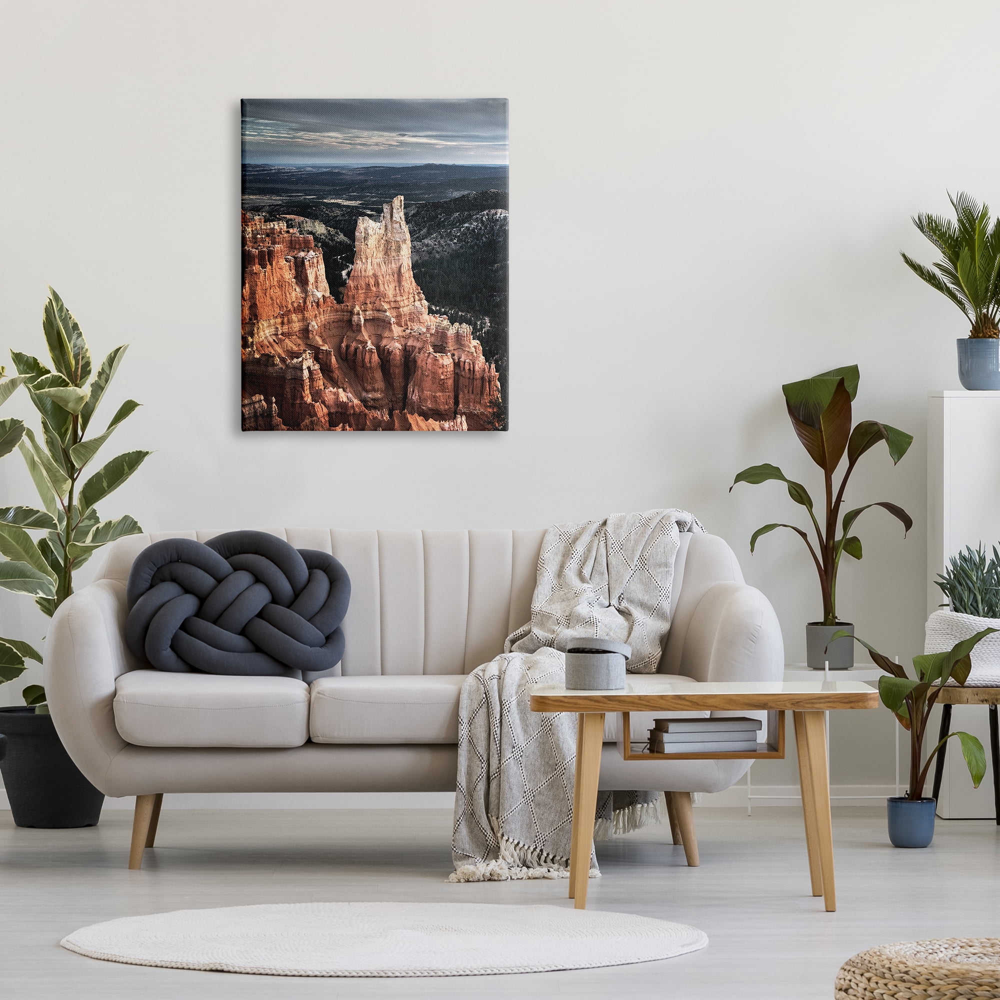 Stupell Industries Canyon Butte Photography Landscape Photography Gallery Wrapped Canvas Art Print Wall Art, 30 x 40