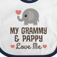 thumbnail image 4 of Inktastic My Grammy and Pappy Love Me Grandchild Boys or Girls Baby Bib, 4 of 4