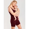 thumbnail image 2 of Delimira Women' s Maternity Bodysuit Sleeveless Shorts Jumpsuit Square Neck Tank Top for Pregnancy, 2 of 5