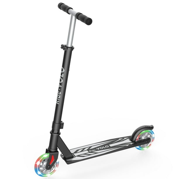 RideVOLO K05 Kick Scooter Suitable for Old, PU Flash Wheels, 3 Adjustable Heights, Lightweight Aluminum Alloy Frame(Only 4.5lb), ABEC-5 Wheel Bearings, Max 110lbs Walmart.com