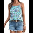 thumbnail image 2 of Camisola Holgada Sin Espalda para Mujer, Cuello Redondo, Tirantes Finos, Camiseta Básica Plisada Informal Como Se Muestra L, 2 of 8