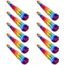 10 Pcs Inflatable Props Rainbow Balloon Wand Multi-Color Sticks
