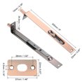 thumbnail image 2 of Uxcell Flush Bolt 8" x 0.87", Stainless Steel French Door Lock for Wood Composite Double Door, Red Bronze 2 Pcs, 2 of 6