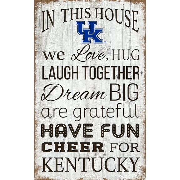 Kentucky Wildcats 11'' x 19'' Team In This House Sign