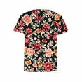 thumbnail image 5 of Pisexur Hauts pour Femmes Blouses Décontractées Mode Été Imprimé Manches Courtes Col Rond, Multicolore, S, 5 of 5