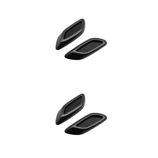 yingyy 1/2/3/5 2pcs Universal Air Intake Inlet Bonnet Hoods Carbon Fibre Side Vent Accessories Modification Decoration Styling Sticker 2PCS