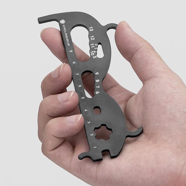 Herramienta de Verificación de La Cadena de Desgaste de La Cadena de Bici para La Bicicleta de Montaña / Vehículos de La Bicicleta / de Carretera Pleg Negro Baoblaze Checker de cadena de bicicletas