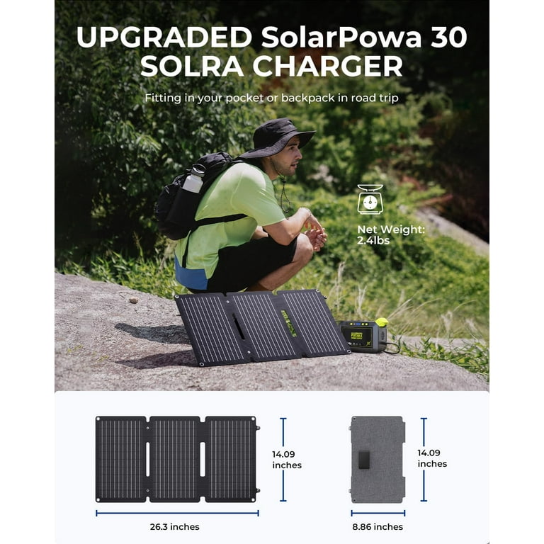For Bug Out Bag Ultralight Solar Panel BigBlue 28W Solar Charger