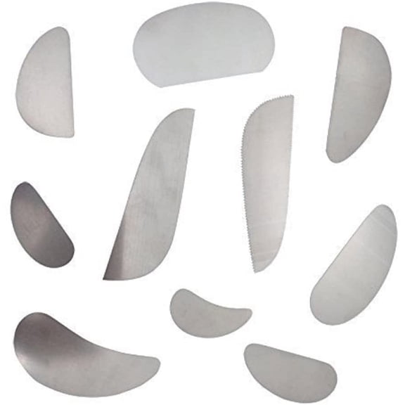 COMIART Clay Sculpture Pottery Molding Ceramics Sharp Steel Cutter Tools Scraper Crafts Pack of 10
