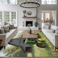 thumbnail image 4 of Farmhouse Washable Area Rug 5 x 8 ft Spring Flowers Watercolor Green Truck Vintage Barn, Soft Non Slip Rugs Stain Repellent Indoor Felt Carpet for Living Dining Room Bedroom Home Office, 4 of 9