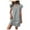 Gray, variant on Efsteb Womens Summer Dresses Ruffle Short Sleeve V Neck Mini Dress Casual Loose Solid Color Cute A Line Sundress （Dark Blue，M）