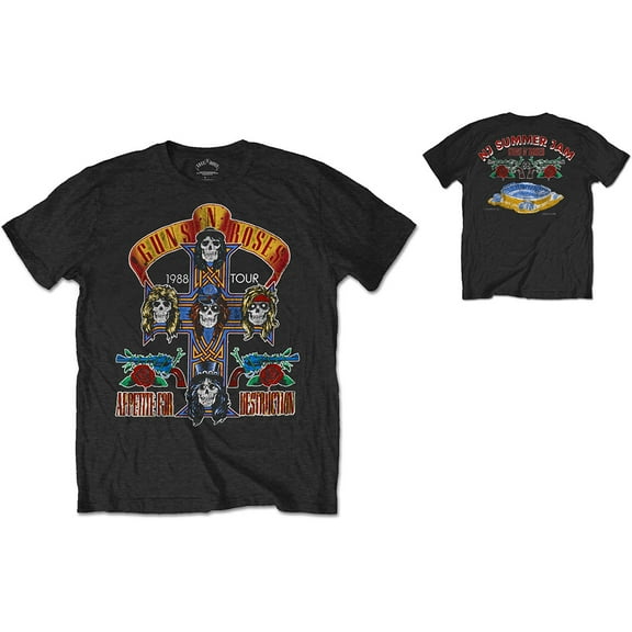 Guns N' Roses Unisex T-Shirt NJ Summer Jam 1988 (Back Print) (Small)