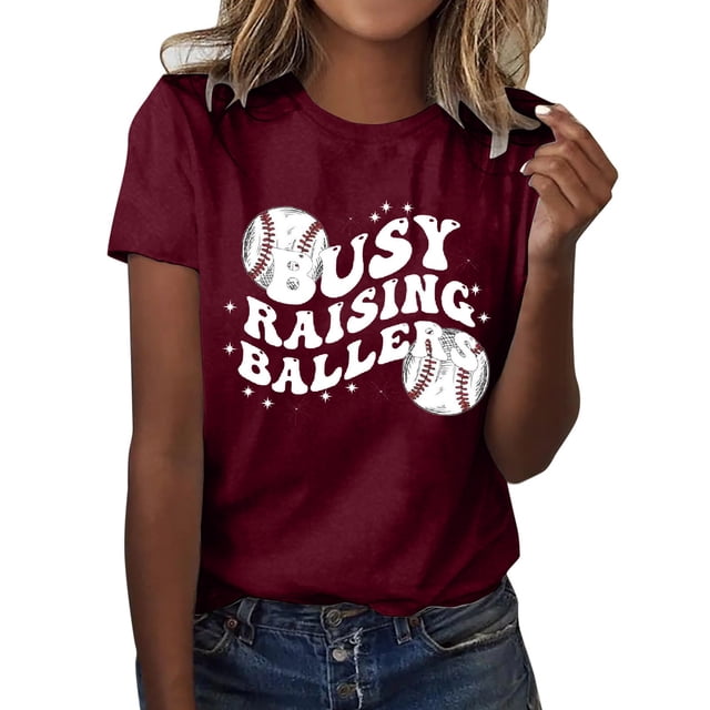adviicd T-Shirts Graphiques pour Femmes T-Shirts Graphiques pour Femmes T-Shirts Décontractés Mignons Vin,m