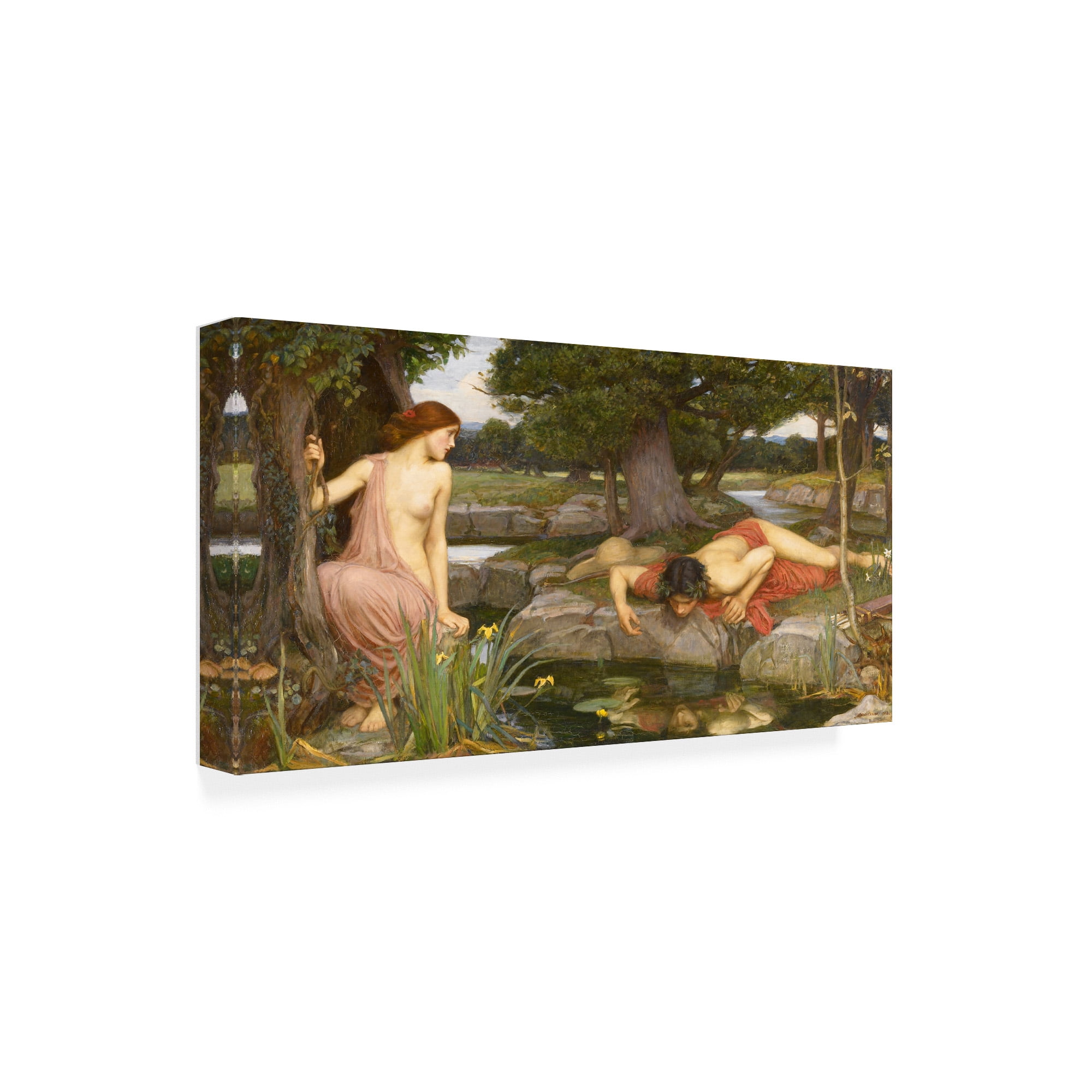 Waterhouse  'Echo and Narcissus' Canvas Art
