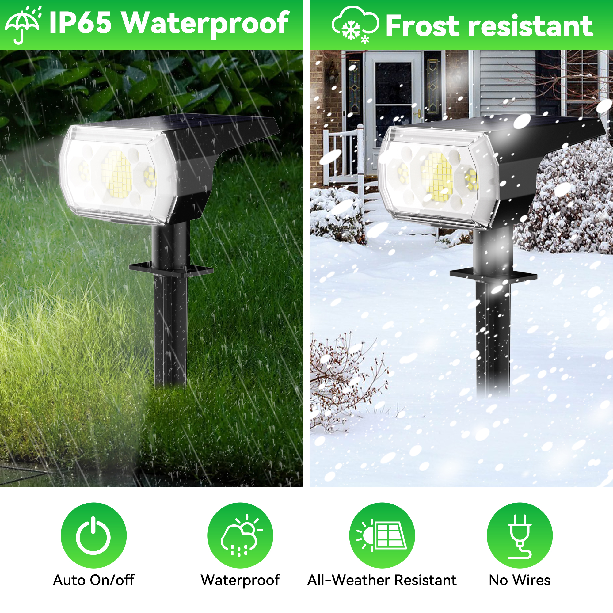 Daybetter 64 LED Solar Spot Lights, White 6 Pack photo 4