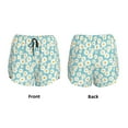 thumbnail image 5 of Xecao's Daisy Floral A for a double-layer running short for women, perfect for gym, tennis, and more, featuring a convenient pocket., 5 of 9
