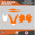 thumbnail image 3 of Kalair GFX Graphics Kit for Ktm ENDURO 4-STROKE 505XC-F, 250XC-F, and 450XC-F (2008-2010) Splinter Series, 3 of 5