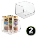 thumbnail image 2 of mDesign Kitchen Plastic Storage Organizer Bin with Open Front - 2 Pack - Clear, 2 of 9