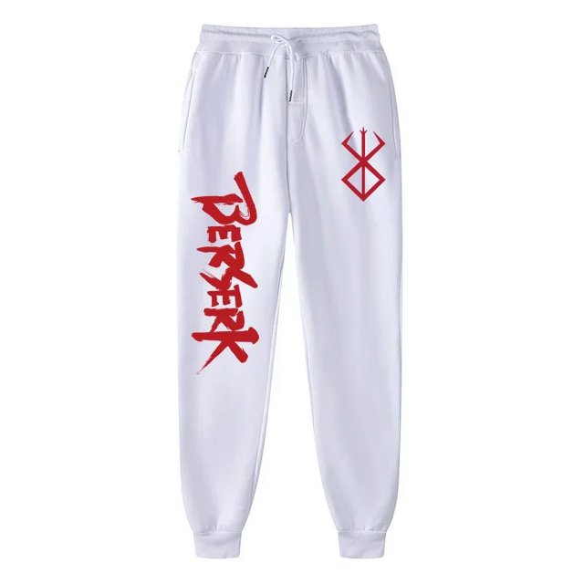 Pantalones de chándal con estampado de Anime Berserk para hombres, pantalones de Joggers atléticos, pantalones de forro polar casuales con bolsillos, disfraz de Cosplay, primavera y otoño