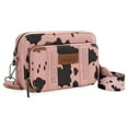 thumbnail image 6 of Wrangler Cow Print Crossbody Bag for Women Western Cowgirl Crossbody Purses with Guitar Strap, Pink, 6 of 7