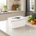 thumbnail image 6 of Refrigerator Drainable Fresh-Keeping Box, Double-Layer Plastic Food-Grade Container, Freezer Safe for Vegetables and Leftovers, Kitchen Storage, 6 of 7
